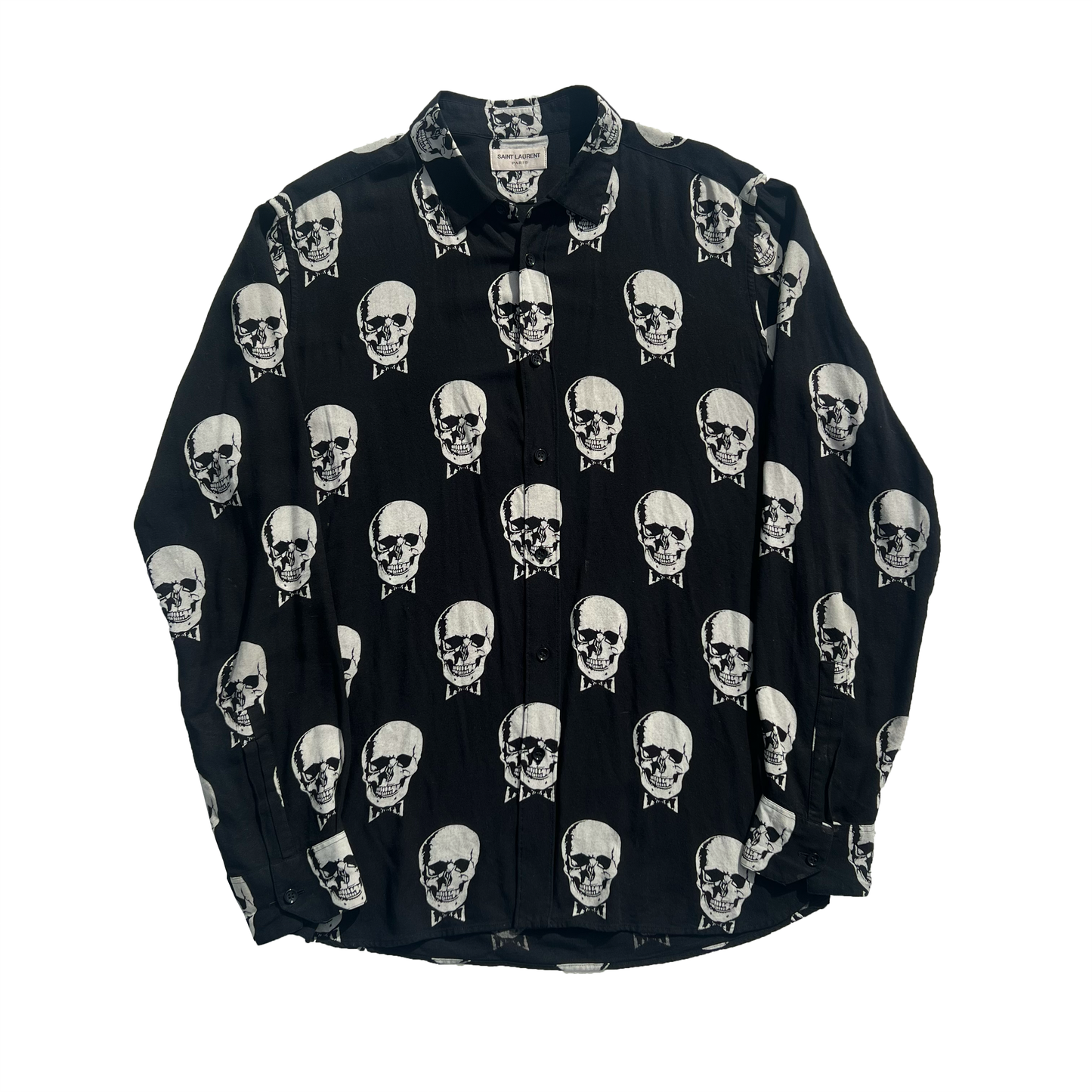 A/W 2015 SAINT LAURENT SKULL SHIRT (L)