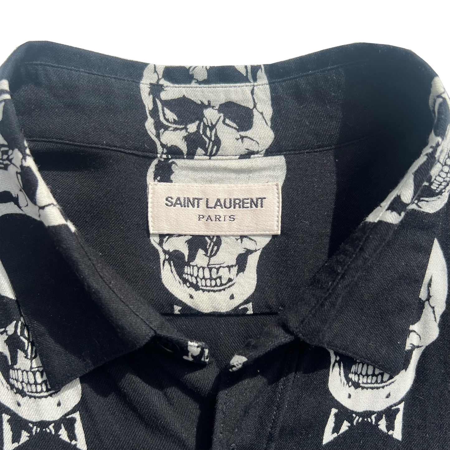A/W 2015 SAINT LAURENT SKULL SHIRT (L)